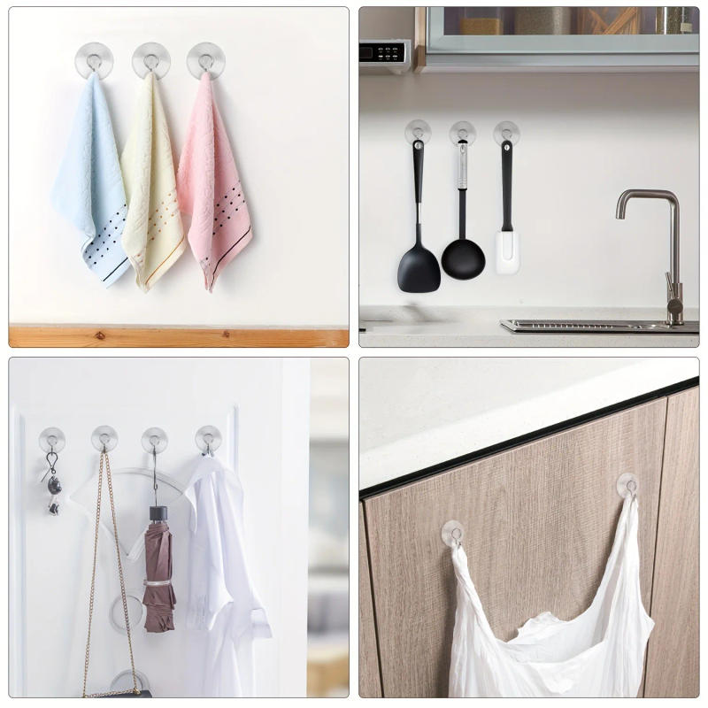Description Picture 2 of item5/10pcs No punching Head Mushroom Head Sucker Suction Cups Hooks Suckers Kitchen Bathroom Suction Cup wedding Home Accessories