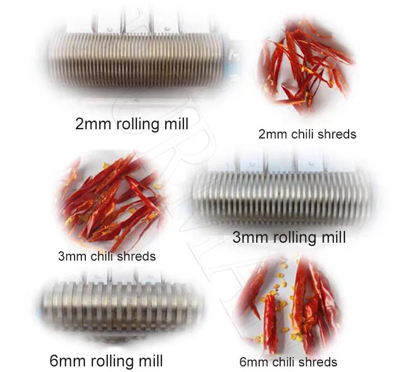 Description Picture 6 of itemCommercial Dried Chili Shredder Electric Tobacco Cutting Machine Small Food Shredder Processing 110V 220V