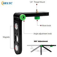 Mini Laser Level Wall Bracket Adjustable 360° For 1/4" Thread Laser Levels Support Wall Mounted Holder Strong Magnet