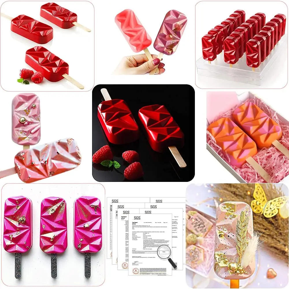 Description Picture 3 of itemSummer Silicone Popsicle Mold Ice Cream Mould Summer DIY Homemade Ice Cube Tray Ice Pop Block Freezer Juice Dessert Maker Tool