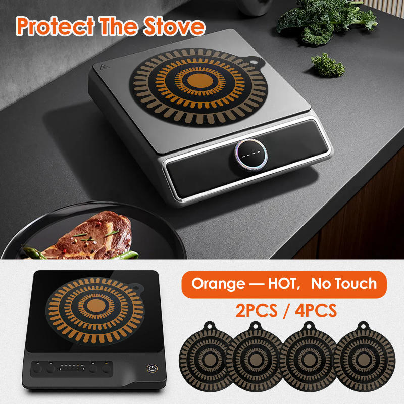 Description Picture 2 of item2/4Pcs Silicone Stove Mat Protector Induction Cooker Insulation Pad Multipurpose Non-Slip Hot Pads Cooking Hob Protective Cover