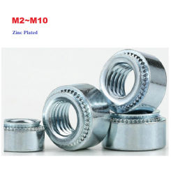 M2 M2.5 M3 M4 M5 M6 M8 M10 Zinc Plated Carbon Steel Pressure Riveting Nut Self Clinching Nut Swage Nut Sert Press Nuts