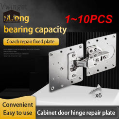 1~10PCS Kitchen Cabinet Hinge Repair Plate Stainless Steel Furniture Drawer Hinge Fixing Plate Table Cabinet Window Door Repair