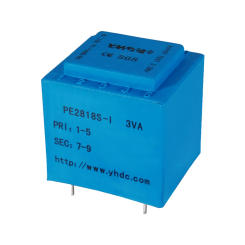 PE2818S-I Power 3VA 230V / 6V/7.5V/9V/12V/15V/18V/24V Expory Resign Encapsulated Safety Isolating Transformer PCB Welding