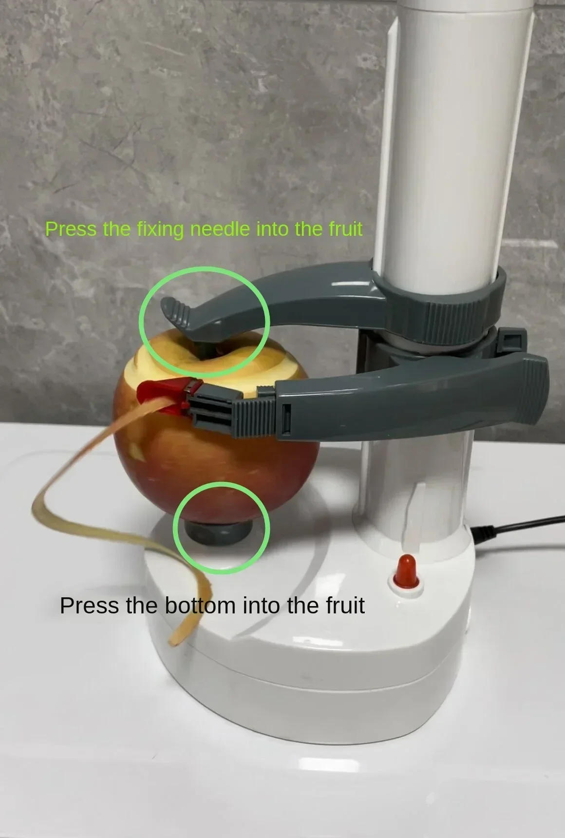 Description Picture 3 of item220V Electric Peeler for Fruits and Vegetables with Multi-Functional Blade and Portable Design