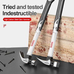 Multifunction Steel Hammer Hand Tool Magnetic Claw Hammer for Woodworking Non-slip Shockproof Automatic Nail Suction Hammer