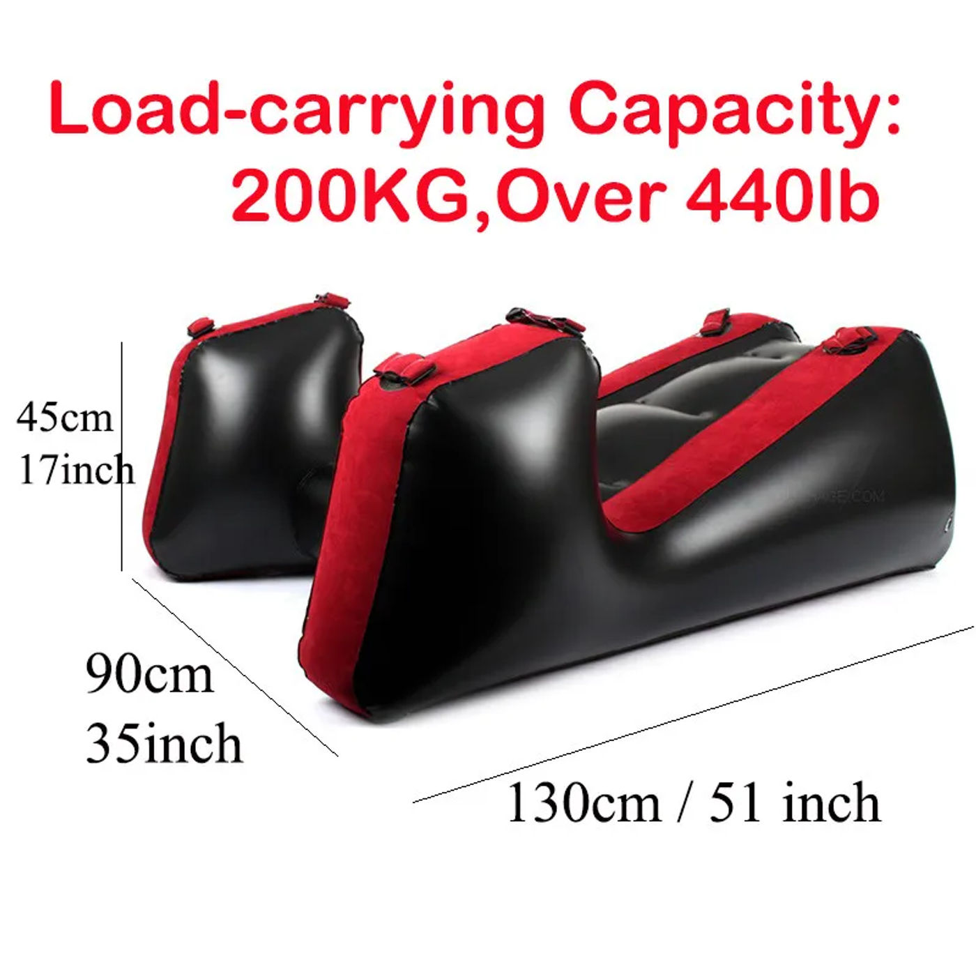 Description Picture 3 of itemBDSM Open Leg Bondage Cushion Inflatable Sofa With Cuff Kit Furniture For Couple Deeper Position Support Chair Exotic Night