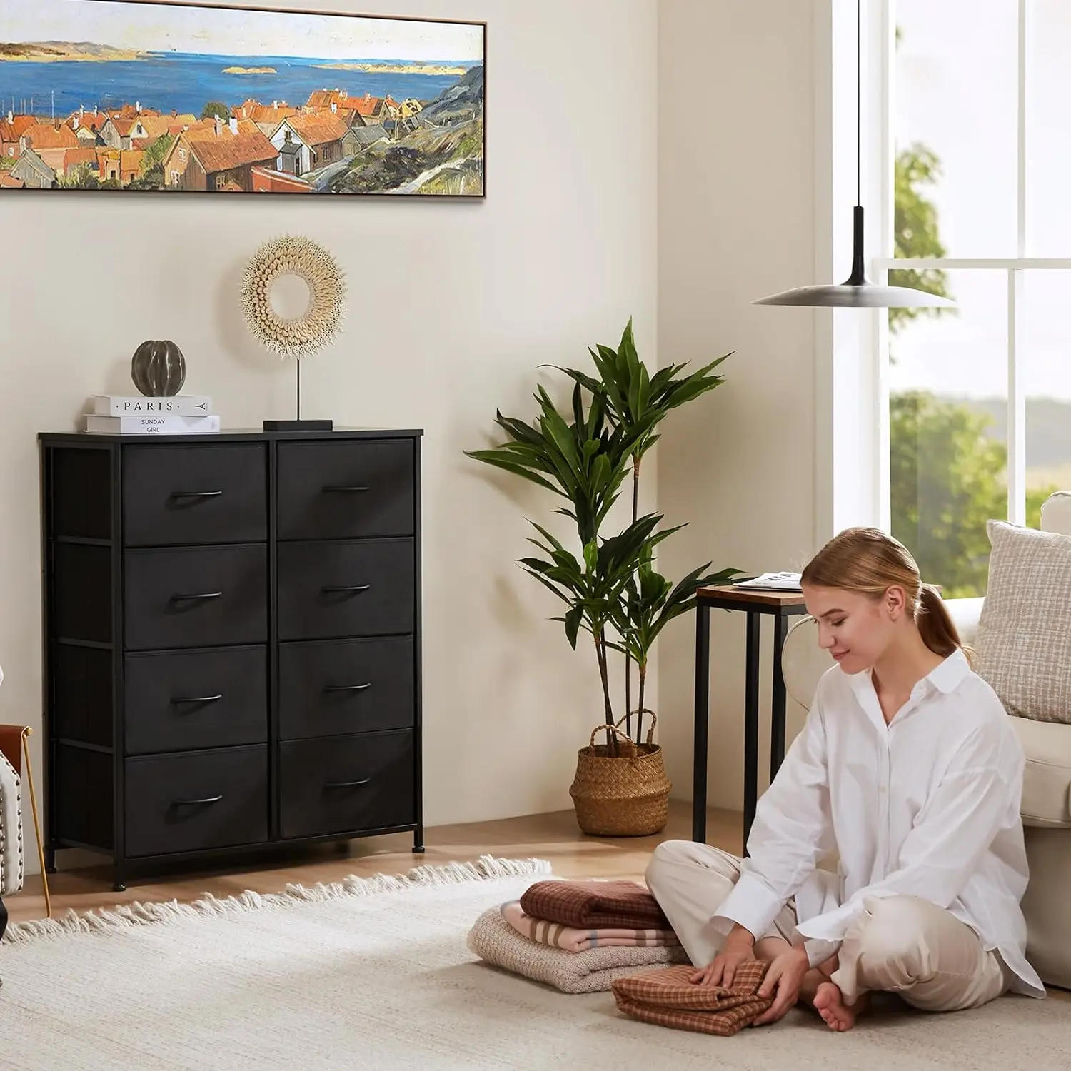 Description Picture 5 of itemDresser for Bedroom, Chest of Drawers, Closet Storage with 8 Drawers, Cloth Dresser Clothes Organizers Tower with Fabric Bins