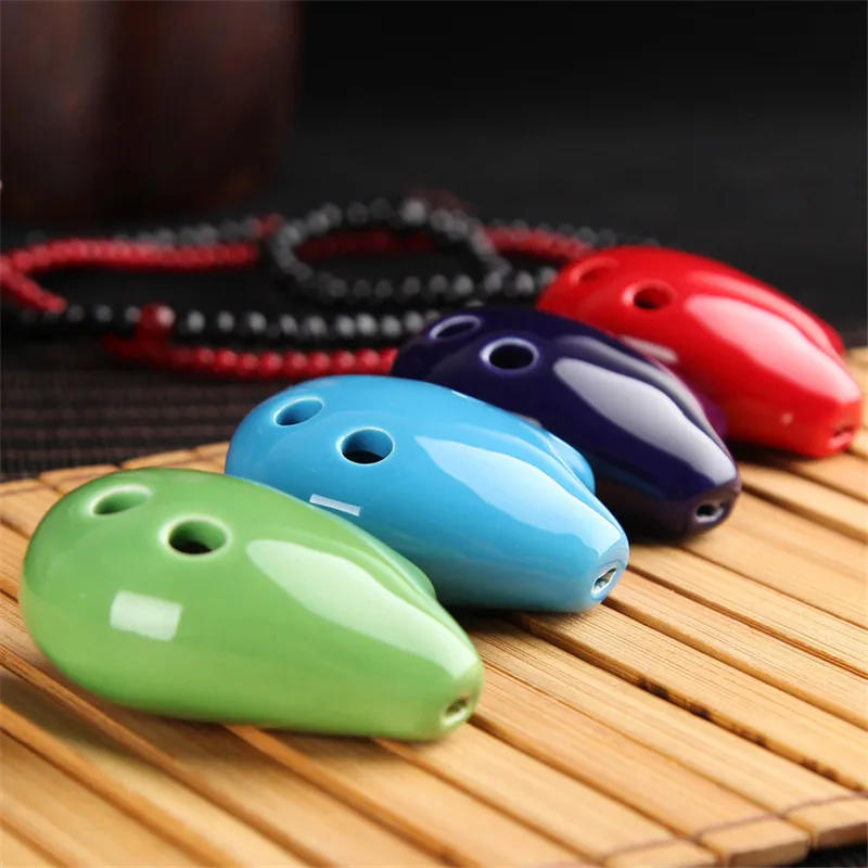 Description Picture 4 of item1 PCs Small Flute Color Ocarina Mini Instrument 6 Holes Musical Instruments for Children Soprano Kids Toys Woodwind Sports
