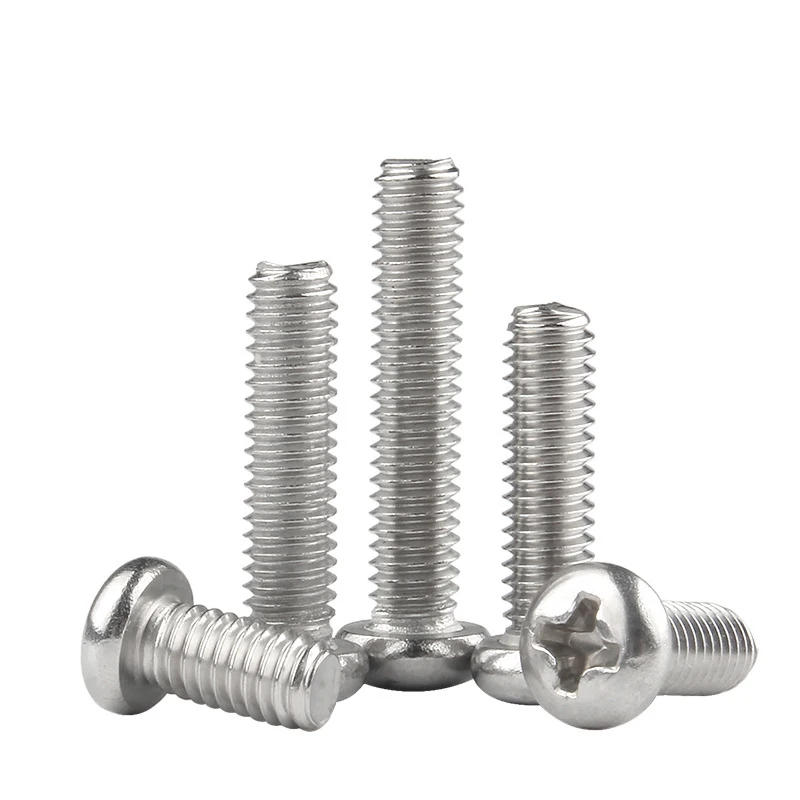 Description Picture 3 of item200/ 100/ 50pcs M1 M1.2 M1.4 M1.6 M1.7 M2 M2.5 M3 M3.5 M4 M5 304 Stainless Steel Phillips Cross Recessed Pan Head Screws DIN7985