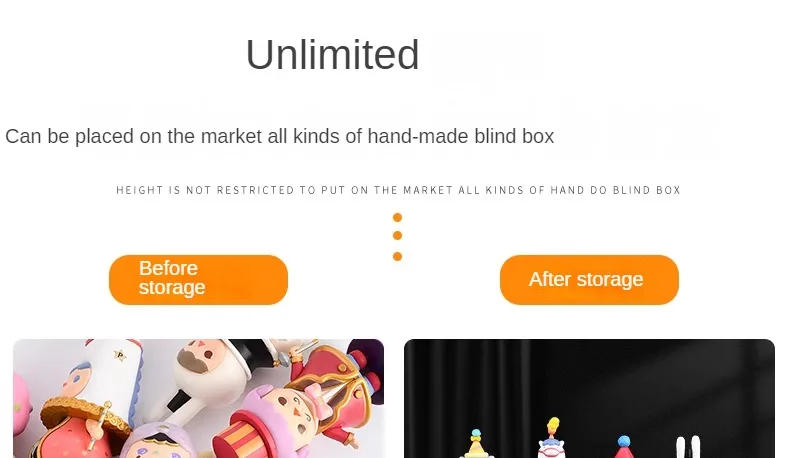 Description Picture 5 of itemAcrylic Display Stand Ransparent Ladder Shelf Hand-made Figure Toy Animation Car Model Blind Box Perfume Storage Model Stand