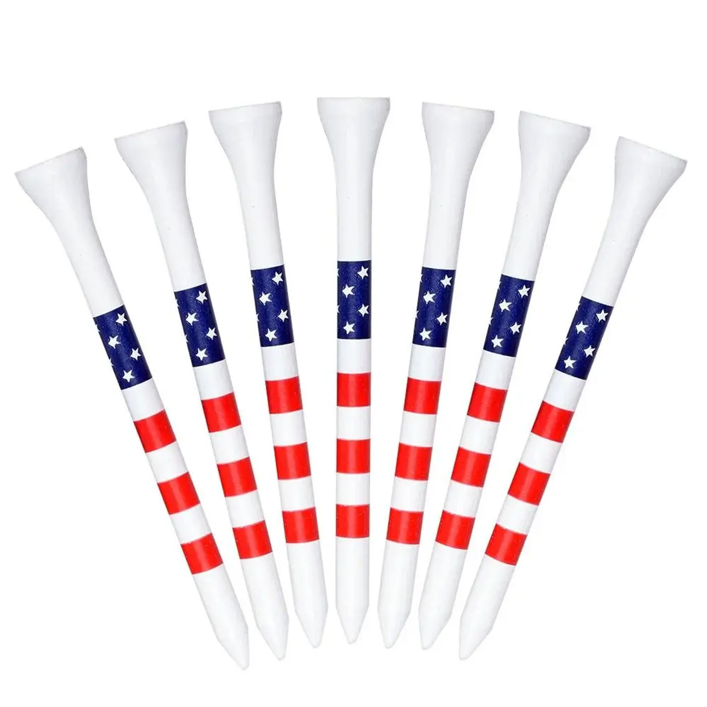 Description Picture 4 of item10PCS 70mm/83mm Golf Tees Bamboo Reduces Friction Tees Step Down Side Spin Colored Stripes Golf Ball Holder Golf Swing Exercises