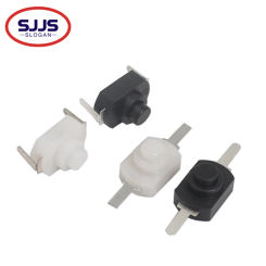 【50-10PCS】12*8MM DC 30V 1A On Off Mini Push Button Switch for Electric Torch 1208YD Self Locking