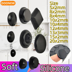 Self Adhesive Black Anti Slip Round Rubber Bumper Pads Silicone Feet Pads Sticky Silicone Shock Absorber