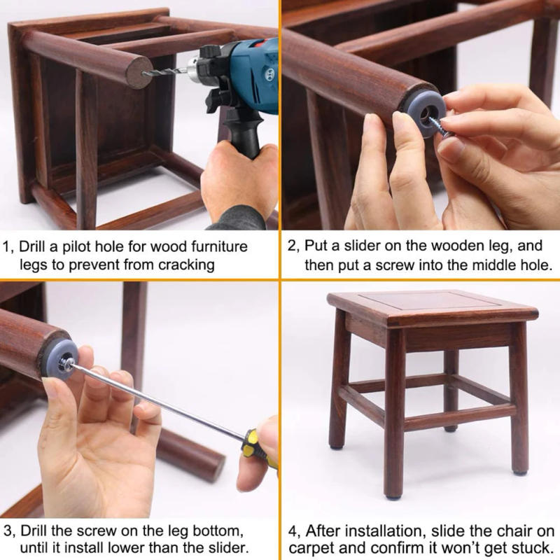 Description Picture 6 of item20pcs Furniture Glides Sliders Table Chair Mobile Foot Mat Table Corner Anti-collision Mat Floor Protection Pads