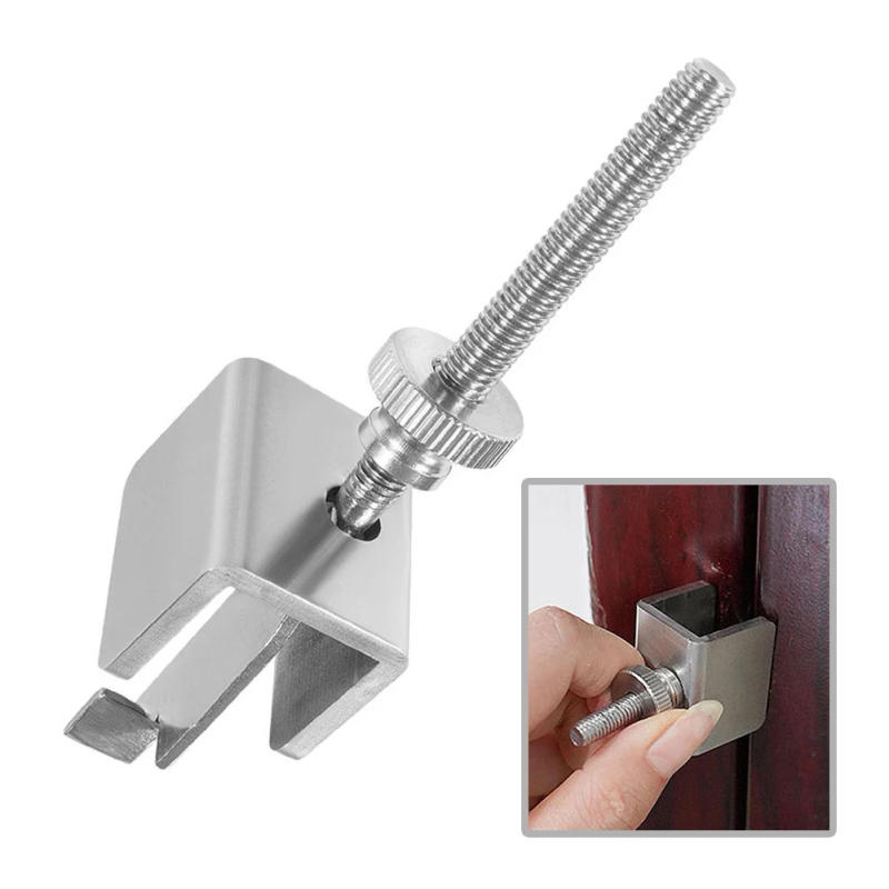Description Picture 2 of item1pcs Travel Door Locks Anti Thefts Lock Dorm Outward Swinging Doors Door Locker Aluminum Alloy Door Lock 9.2cmx2.2cm