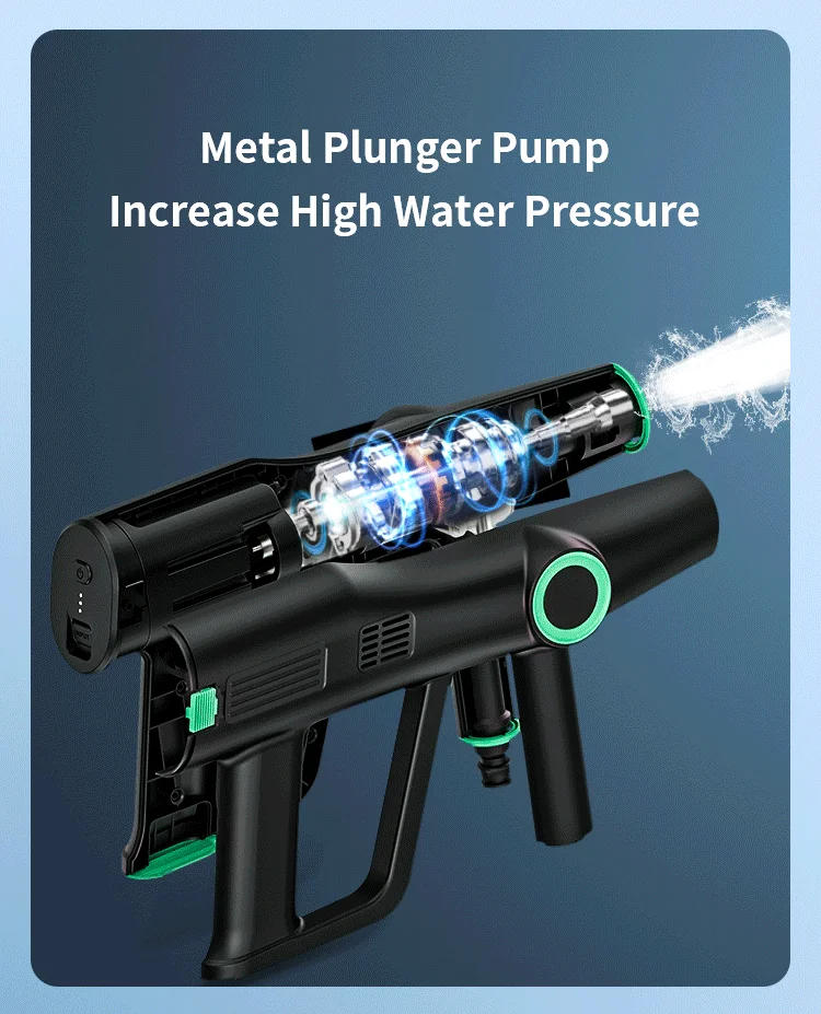 Description Picture 4 of itemPortable High Pressure Water Gun For Cleaning Car Wash Machine Automatic Garden Watering Hose Nozzle Sprinkler Foam Water Gun