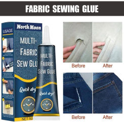 50ml Fabric Sewing Glue Multi Sewing Glue Liquid Instant Transparent Super Strong Glue Universal Strong Sealers Glue Repair Tool