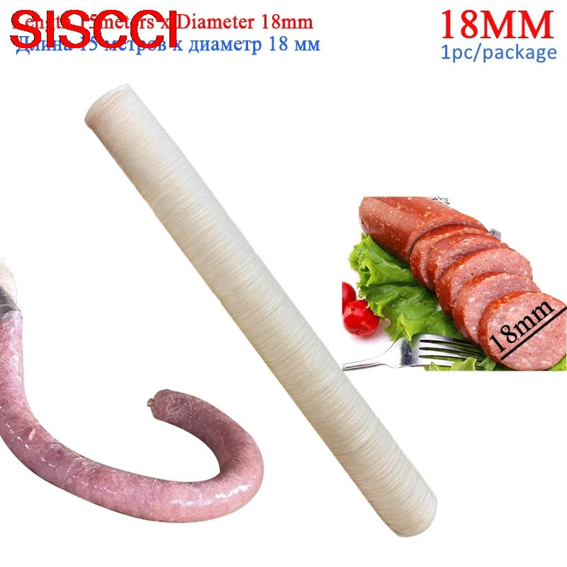 Description Picture 2 of item15M*18MM Sausage Casing Meat Packing Tools Meat Fillers Machine Filler Shell for Sausage Maker Kitchen Tools Grinder Accessoires