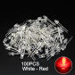 100pcs White-Red