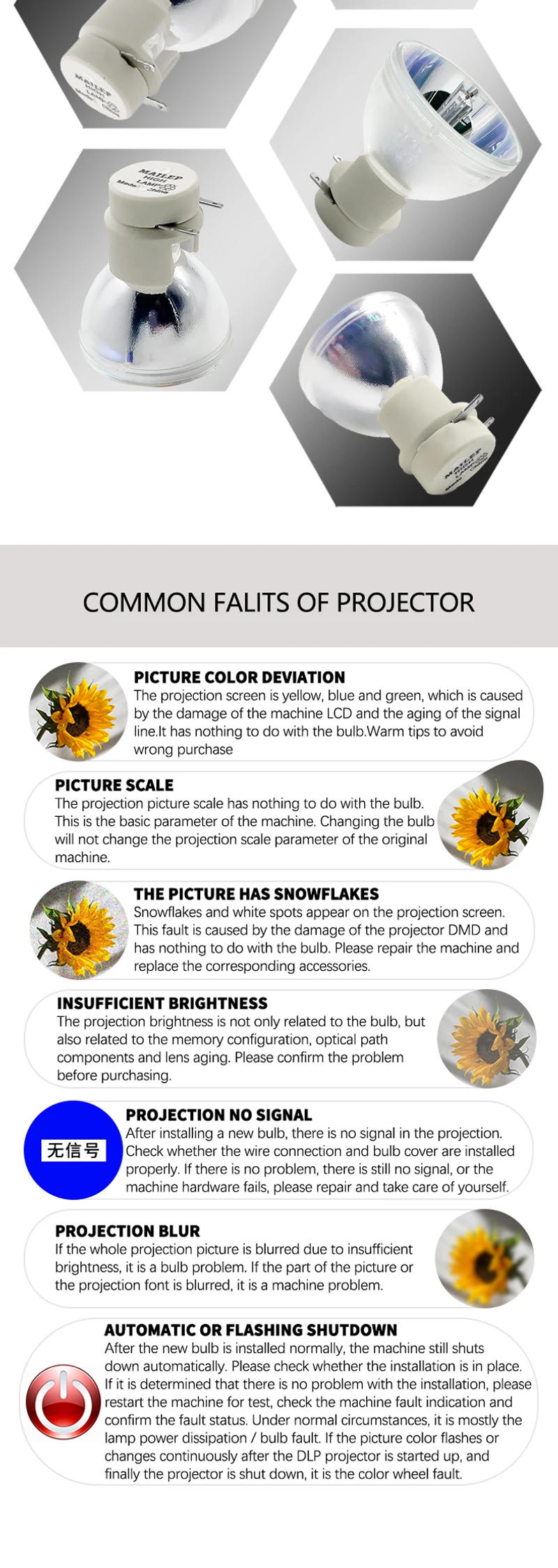 Description Picture 2 of itemHigh brightness ELPLP96 projection bulb for EB-X41E B-X05 EB-W41 EB-U05 EB-S41 EB-S05 EH-TW650 EH-TW5650 EB-W42 EB-W05 bulb