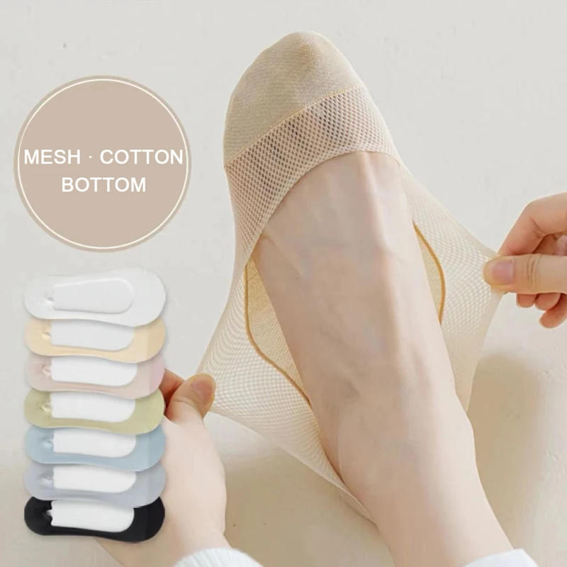 Description Picture 3 of itemSummer Mesh Seamless Thin Socks Anti-Slip Soft Stretch Socks For Sneakers Shoes Woman Socks Ankle Stockings Woman Boat Socks