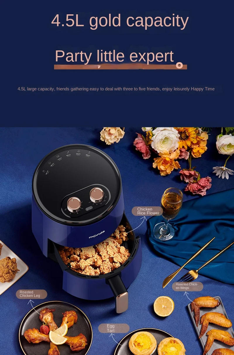 Description Picture 4 of itemOriginal Monda 4.5L Air Fryer Without Oil Home Cooking New Multifunctional Intelligent Electric Oven Fryer Gift air fryer