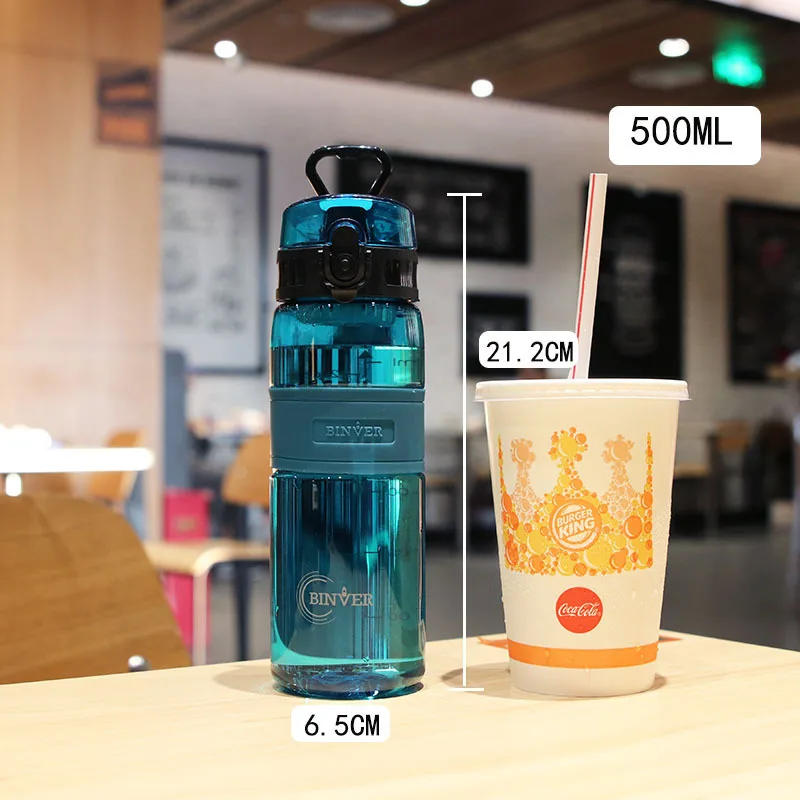 Description Picture 4 of item500ml Water Bottle With Tea Filter Leak-proof Portable Reusable Plastic Drinkware Students Outdoor Sports Gym Fitness Jugs Cup