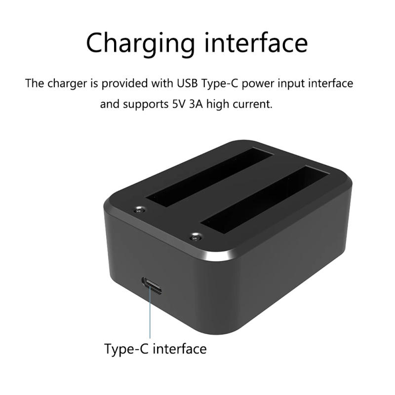 Description Picture 6 of item2 in 1 Battery Fast Charging Hub For Insta360 ONE X3 Portable Fast Charger Dock For Insta 360 X3 Action Camera Battery Charger