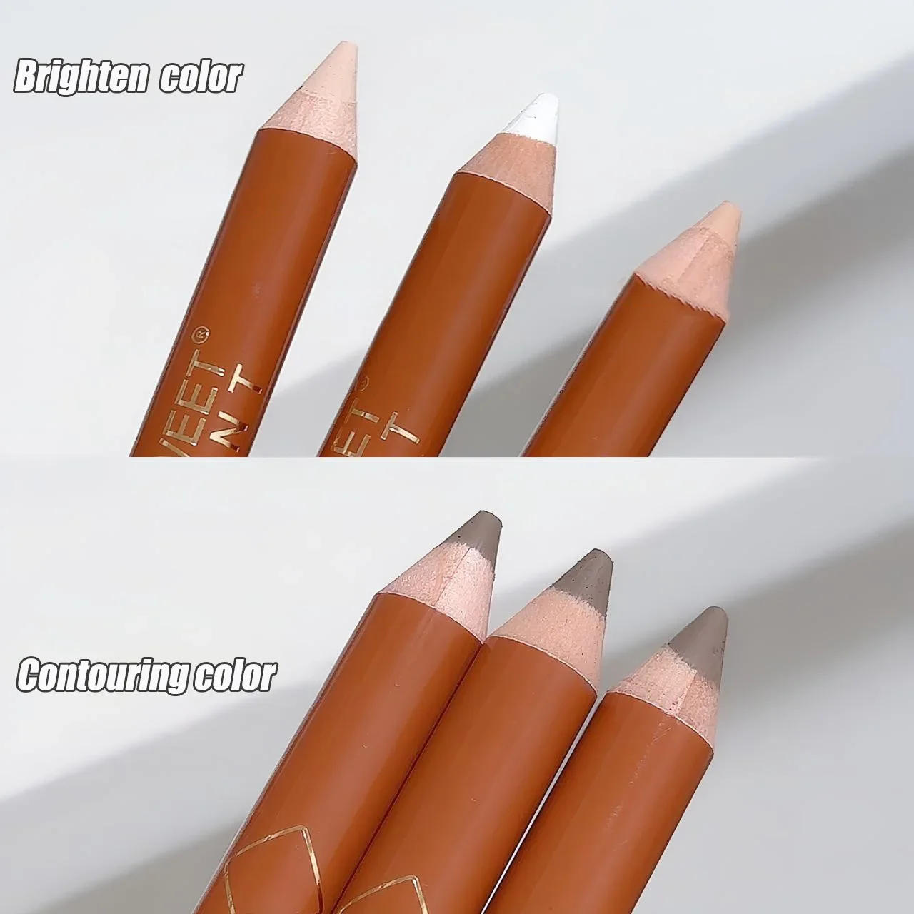 Description Picture 5 of itemDouble Head Face Contour Pen Matte White Highlighting Contour Stick Brightening Skin Tone Concealer Pencil Face Bronzers Makeup