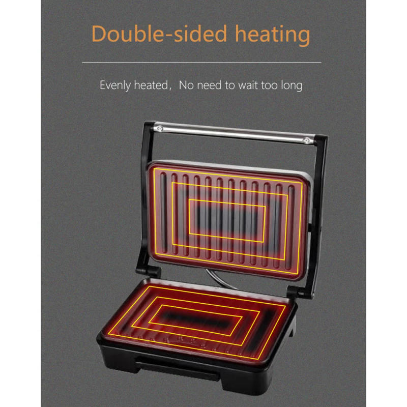 Description Picture 6 of itemElectric Waffle Sandwich Maker 750W Small Roast Steak Machine Hamburger Non-stick Surface Grill Toaster Breakfast Machine