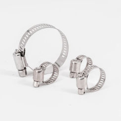 5 PCS Hose Clamp 6-12mm 1/4" 3/8" 304 Stainless Worm Drive  Spring Clip Water Fuel Line Homebrew