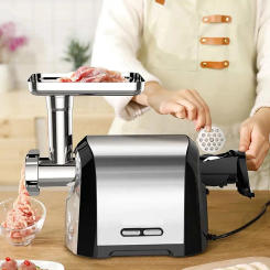 Meat Grinder Electric, Sausage Stuffer Machine, Rated 3.3HP 2500W Max, 3-in-1 Heavy Duty Food Grinder Meat Mincer with 2 Blades