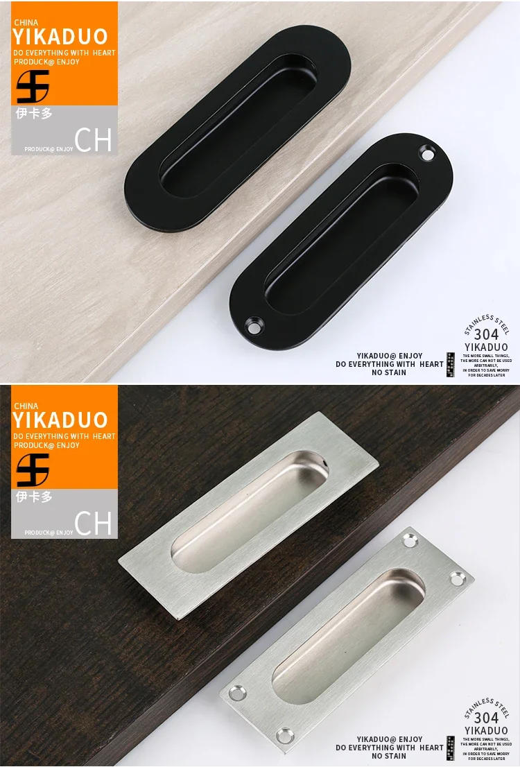 Description Picture 5 of item12cm Long Finger Concealed Door Flush Pulls for Closet Pocket Embedded Knobs Cabinet Drawer Hidden Buckle Kitchen Sliding Door