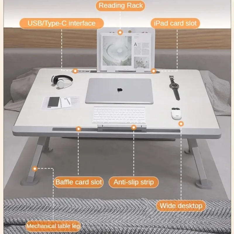 Description Picture 5 of itemFolding Bed Desk for Laptop, 3-gear Adjustable Laptop Desk Bed Table, Gaming Desk for Bed, Breakfast Tray Desk, Home Workstation