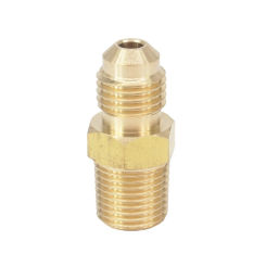 SAE Thread 3/8"-24 UNF Fit Tube OD 3/16" - 1/8" NPT Male Brass SAE 45 Degree Pipe Fitting Adapters 1000PSI