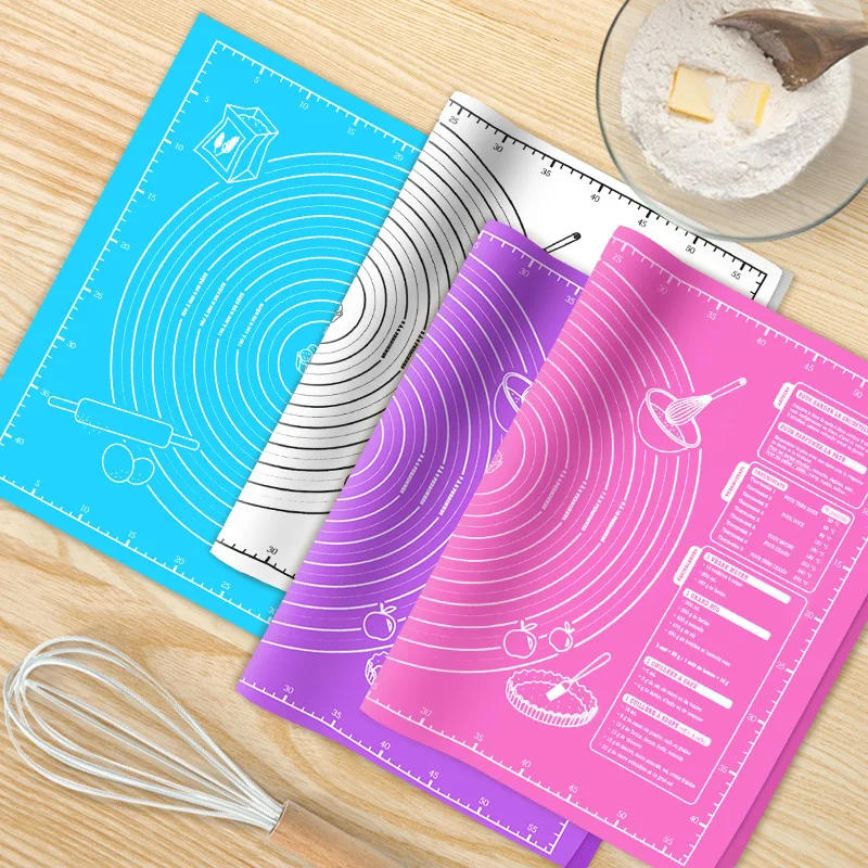 Description Picture 4 of itemKitchens Accessories Silicone Mat Non Stick Baking Pastry Dough Rolling Pizza Making Tools Reusable Cooking Pads