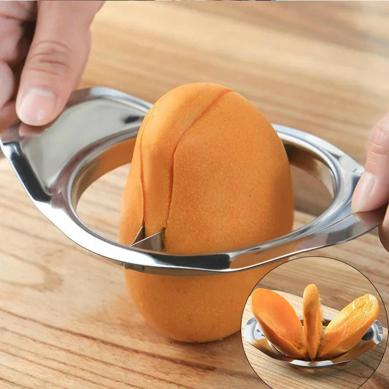Description Picture 3 of itemStainless Steel Fruit Cutter Corer Splitter Cutting Knife Vegetable Slicer Chopper Kitchen Gadgets Apple Mango Pear Vegetable