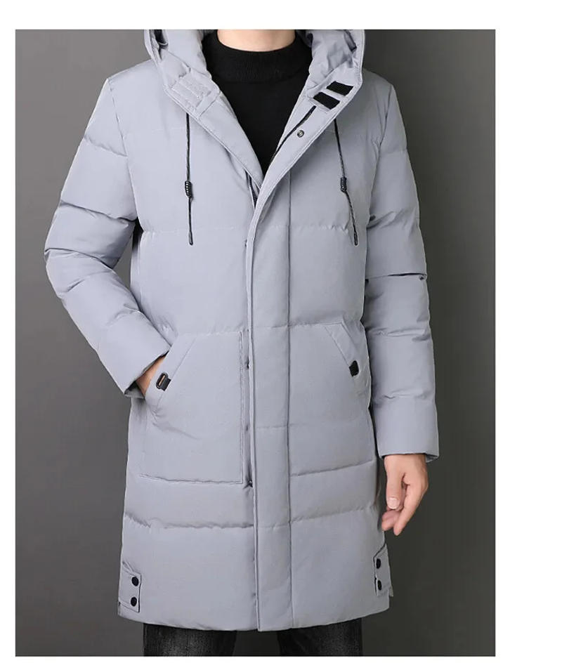 Description Picture 5 of itemMen Winter Jacket 2024 Long Warm Thick Hood Parkas Coat Autumn Male Outwear Classic Windproof Pocket black Parka 6XL 7XL 8XL