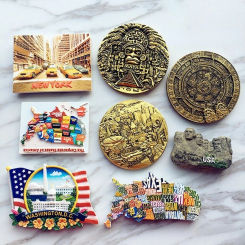 American Flag Map South America Maya Refrigerator Magnet 3D Fridge Magnets Sticker Travel Souvenir Kitchen Home Gifts Decoration