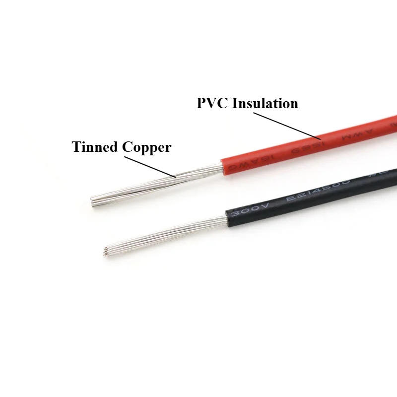 Description Picture 3 of item5/10M UL1569 Electronic Cable Tinned Copper Conductor 16/18/20/22/24/26/28/30 AWG Signal Cable LED Lamp Lighting Line PVC Wire