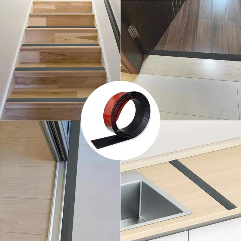 Description Picture 5 of item1PC 1Mx4cm Glue-free Self-adhesive Protective Floor Mat Flat Button Strip PVC Flooring Threshold Seam Edge Trim Home Decoration