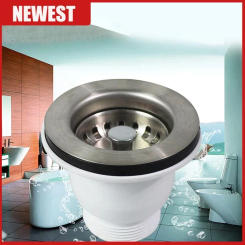 Protect Your Drain And Upgrade Your Sink With 60mm Stainless Steel Mini Strainer Waste Kit - Easy To Maintain And Clean