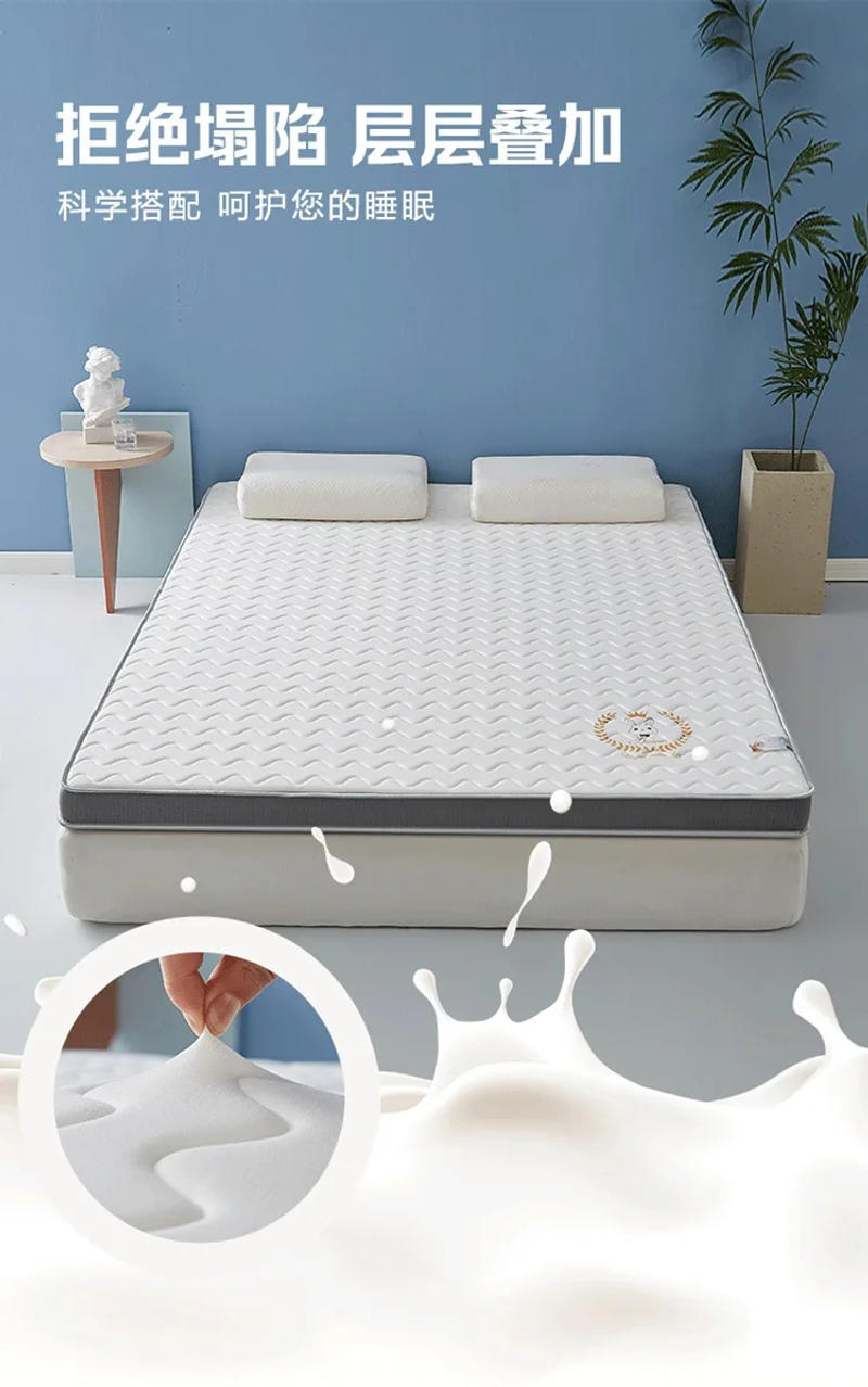 Description Picture 2 of itemHome Thickening Tatami Bedroom Furniture Student Dormitory Bed Mattresses Natural Latex Viscoelastic Elastic Bed Family Pad