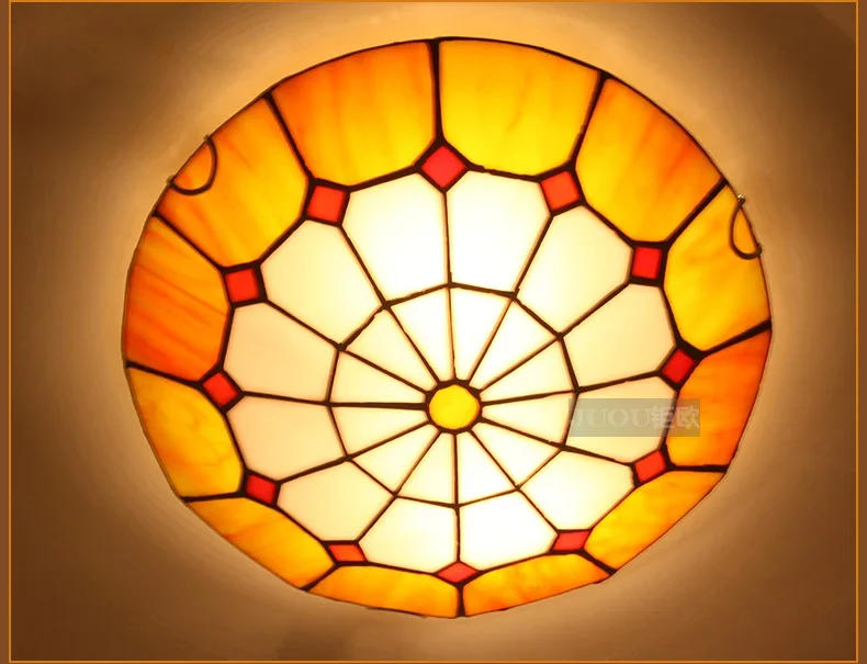 Description Picture 5 of itemModern bedroom ceiling light fashionable seaside ceiling light Nordic living room painted glass decorationled lights for room