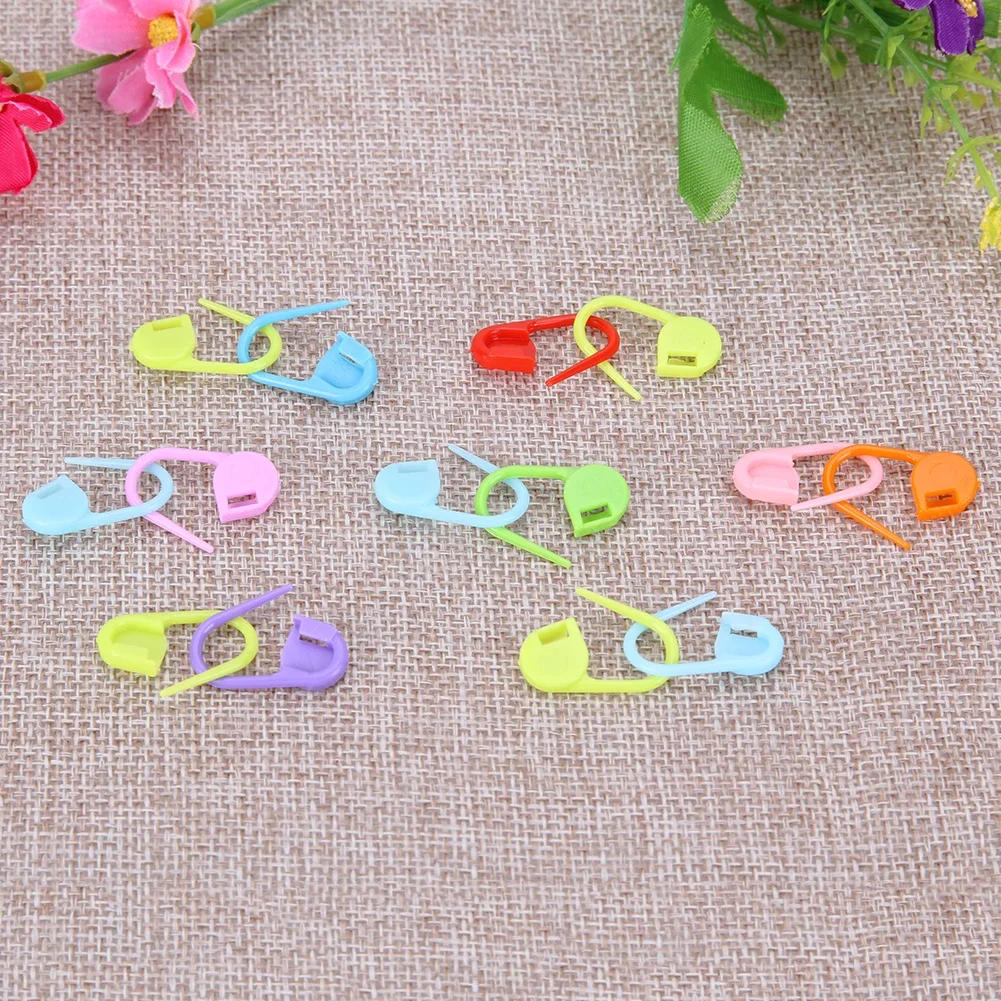 Description Picture 5 of itemPlastic Knitting Tools, Crochet Hooks, Knitting Needles, Needle Clips, 100pcs Crochet Locking Stitch Markers Mixed Color