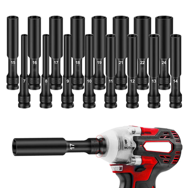 Description Picture 4 of item1/2 Drive Socket Impact Wrench Hex Socket Head 8-24mm Adapter Spanner Converter Hexagon Hex Head Wrench Socket Adapter
