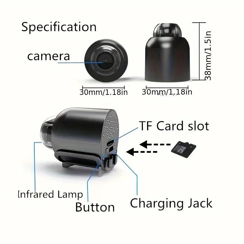 Description Picture 6 of itemSmart Home Security Camera Small CCTV Night Vision Motion Detection Alarm Monitor Remote Wireless Camcorder Video Surveillance