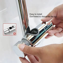 Shower Rail Slide Adjustable Hand Bracket for Slide Bar 18-25MM Diameter Polished Chrome Replacement Handheld Shower Head Holder