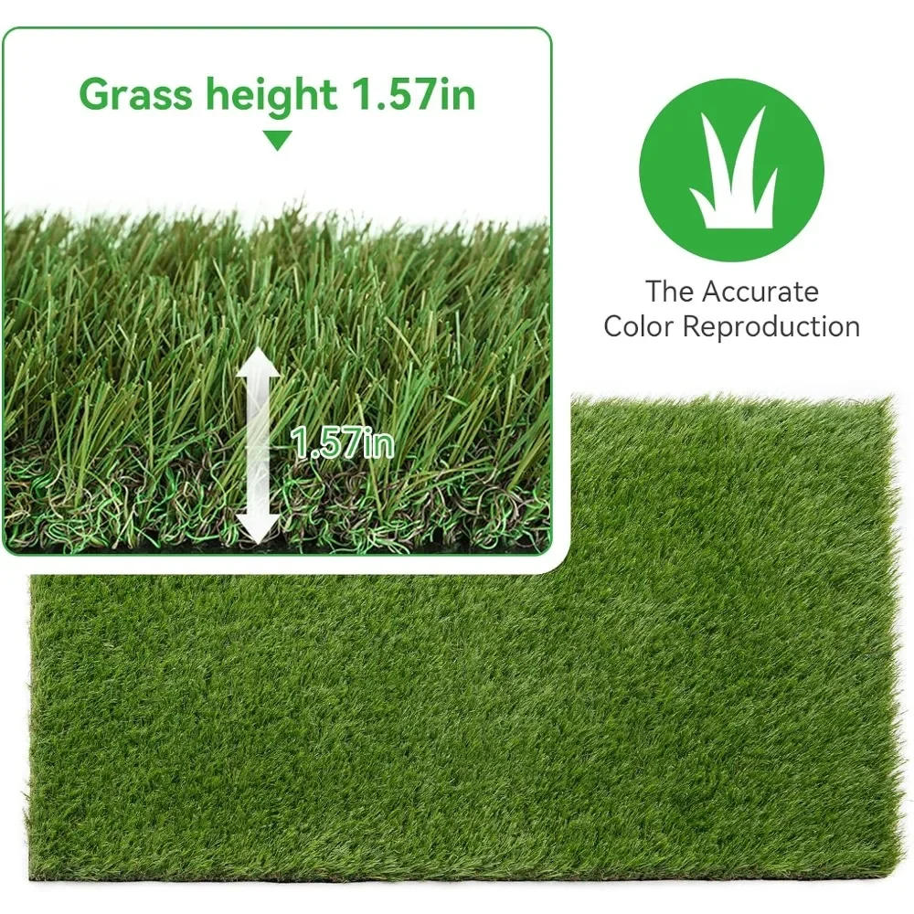 Description Picture 3 of itemArtificial Lawn, 7 X 13 Feet, Synthetic Lawn with 72 Garden Spikes, Dog Turf with Drainage Holes, Backyard Landscaped Balcony